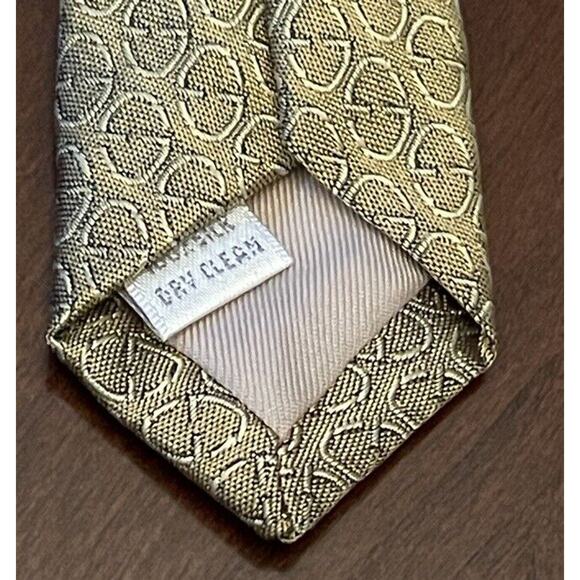 Lamberti Gold 100% Silk Men’s Neck Tie Made In Italy - Picture 7 of 9